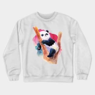 Napping Time Cute Panda - Adorable Panda - Kawaii Panda Crewneck Sweatshirt